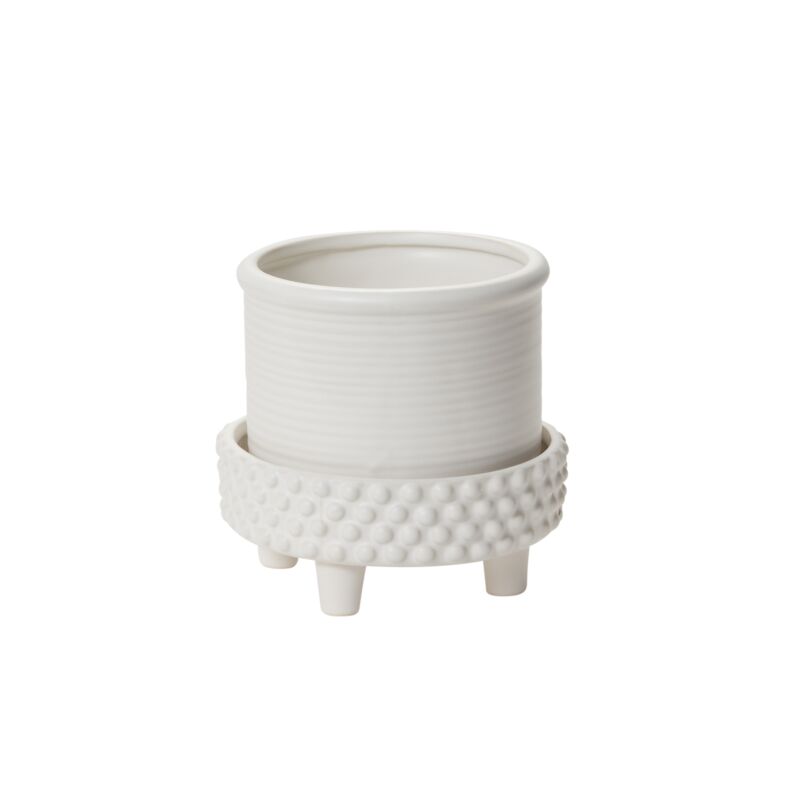 Jane Footed Pot - White