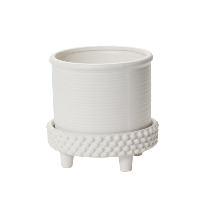 Jane Footed Pot - White