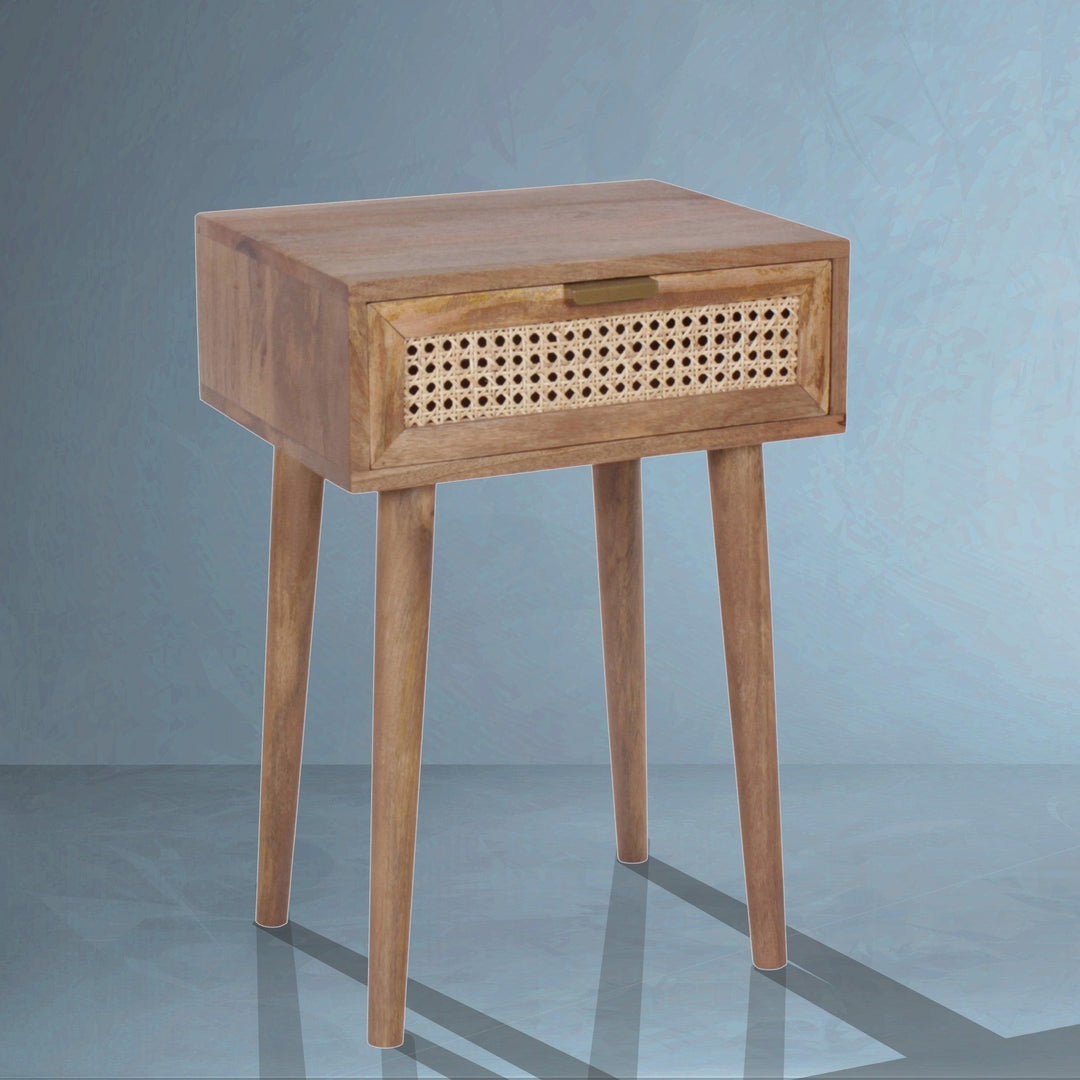 Oslo Cane Side Table - Mango and Acacia