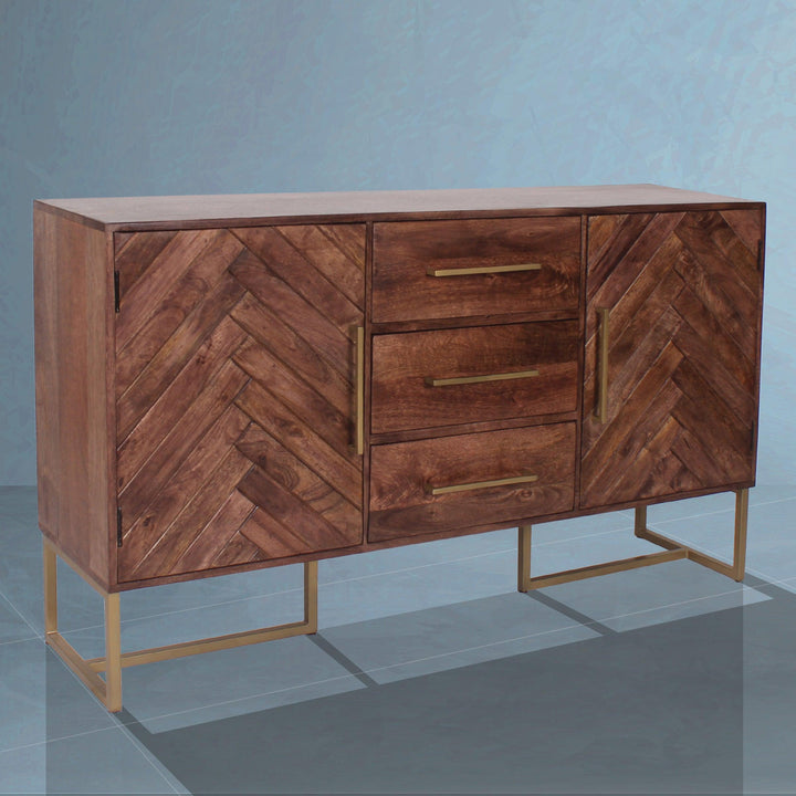 Herringbone 56" Wide Sideboard - Mango and Acacia