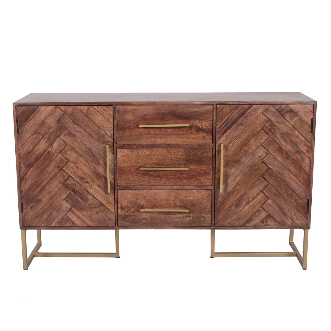 Herringbone 56" Wide Sideboard - Mango and Acacia