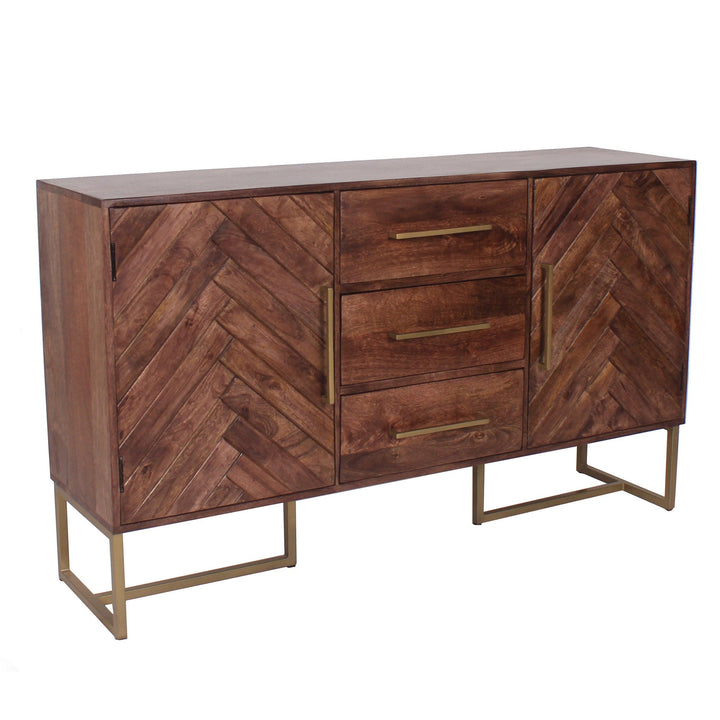 Herringbone 56" Wide Sideboard - Mango and Acacia