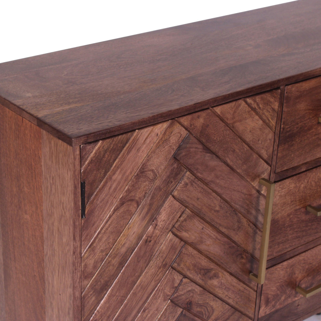 Herringbone 56" Wide Sideboard - Mango and Acacia